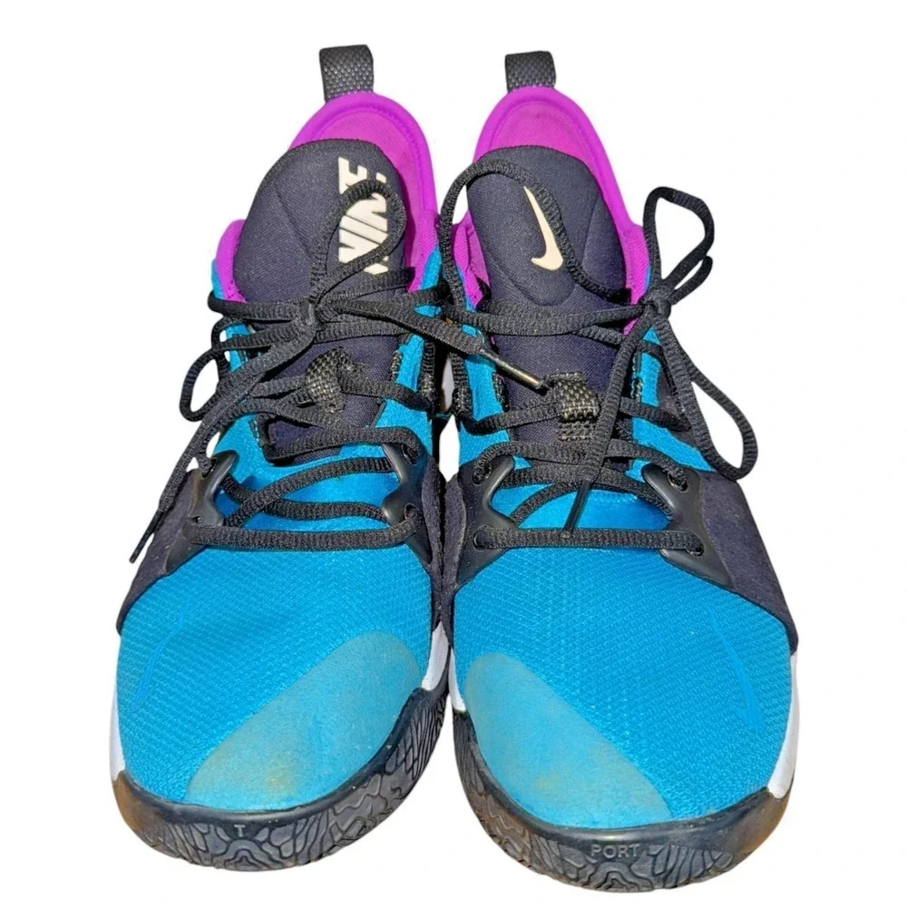 Nike PG 2 Basketball Shoes Mens 10 Pre-Owned Blue Lagoon Paul George‎ AJ2039-402
